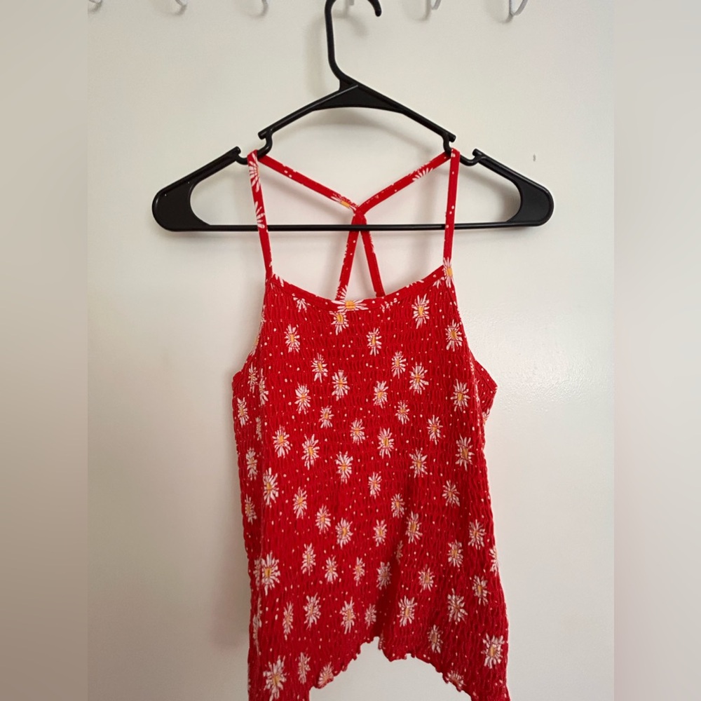Daisy print halter tank